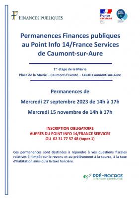 PERMANENCES DES IMPOTS sept-oct-nov 2023